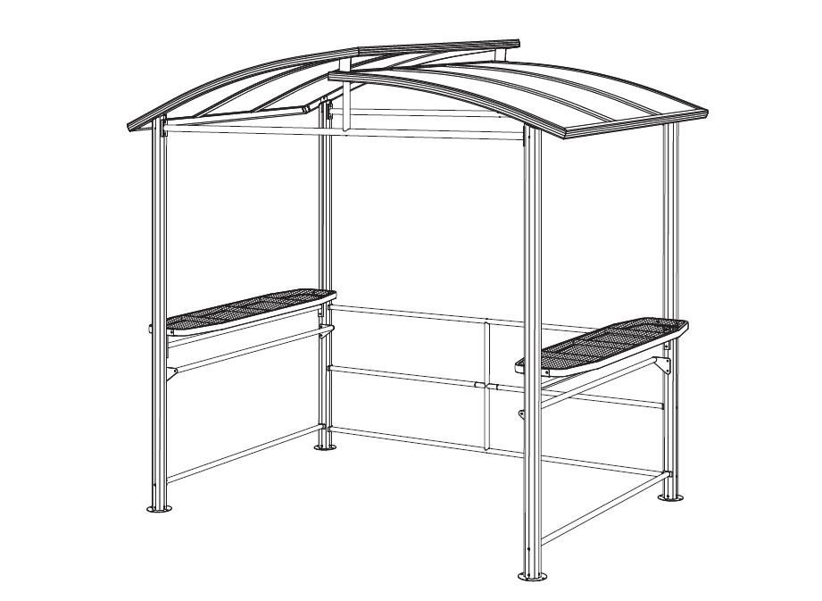 BBQ gazebo 8 ft x 5 ft Hardtop வழிமுறைகளை எவ்வாறு நிறுவுவது